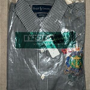 Ralph Lauren Black Checkered Men's Long Sleeve Shirt